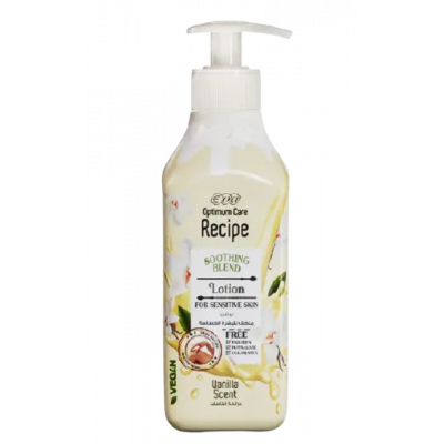EVA OPTIMUM CARE RECIPE VANILLA SCENT SOOTHING BLEND — LOTION FOR SENSITIVE SKIN 370 ML